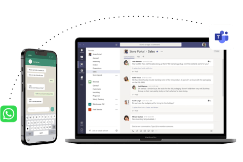 Whatsapp communications into Microsoft Teams